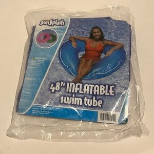 SunSplash 48” Inflatable Swim Tube (Blue) - NWT